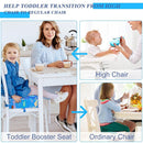 Toddler Booster Seat for Dining Table Cartoon Stronger Support Baby Kids Booster Seat for Dining Table Washable 2 Safer Straps Non-Slip Bottom Portable Increasing Cushion for Travel Home by TinyTreasures Baby Boutique