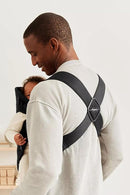 BabyBjörn Baby Carrier Mini, Black, Woven | Newborn Carrier (7-25 lbs), Ergonomic, Easy-to-Use by TinyTreasures Baby Boutique