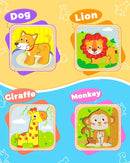 Benresive Wooden Toddler Puzzles, 4pcs Animal Montessori Toys for 1-3 Year Old Boys & Girls, Learning Educational Preschool Toys, Great Gifts for 1 2 3 Year Olds by TinyTreasures Baby Boutique