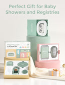 Momcozy Elite Baby Kit, Superior Baby Shower & Registry Essential Kit for Grooming & Health & Cleansing Care, Electric Nail File & Nasal Aspirator,Tummy Wrap,Thermometer,Bath Brush,Teether,Storage Bag by TinyTreasures Baby Boutique