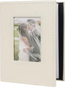 RECUTMS Photo Album 4x6 52 Photos - Small Mini Capacity Premium Leather Cover, Small Capacity Pictures Book Easy to Classify and Portable for Wedding Family Baby Vacation(Beige) by TinyTreasures Baby Boutique