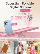 Digital Camera,Autofocus 4K Vlogging Camera for Photography with 32GB Card,48MP Portable Compact Point and Shoot Digital Camera for Teens Adult Beginner with 16X Zoom,Anti-Shake,2 Batteries(Pink) by TinyTreasures Baby Boutique