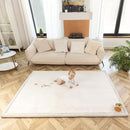 Premium Baby Play Mat 60”x80” Light Gray – Cloud-Soft Coral Velvet Memory Foam Rug for Crawling & Play – Non-Slip, Water-Repellent, Easy-Care Tummy Time Mat – Non-Toxic Padded Playmat by TinyTreasures Baby Boutique