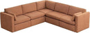 CHITA Oversized Modular Sectional Sofa Set, FSC Certified Extra Large 5 Seat V Shaped Cloud Couch for Living Room, 106 inch Width, 4 Seater and 1 Middle Corner, Terracotta by CozyNest Decor
