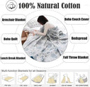 MSGKV Boho Throw Blanket for Couch Sofa Bed Decor, 100% Cotton Blankets Warm Versatile KnitWoven Blanket, Super Soft Warm & Decorative Blanket for Sofa Bed Living Room, 78''Wx 90''L by CozyNest Decor