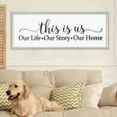 LuZhiQiang This Is Us Sign Wall Decor 40"×15" for Bedroom Family Sign Large Framed Wooden Wall Hanging Art (White) by CozyNest Decor