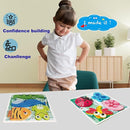 Wooden Creature Puzzles for Toddlers 2-4,Toddler Puzzle Ages 1-3, Montessori Educational Toys for 2 3 Years Old, Wood Learning Gifts for Preschool Kids Boys Girls by TinyTreasures Baby Boutique