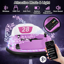 GLACER 12V Bumper Car, Electric Kids Bumper Car w/Parental Remote, 3-Speed, 360°Spin, Music, LED Light, Battery Ride on Bumper Car w/Dual Joysticks, Baby Bumper Car for Toddlers 18 Months+ (Pink) by TinyTreasures Baby Boutique
