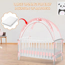 Crib Tent to Keep Baby from Climbing Out - Crib Net to Keep Baby in - Pop Up Breathable Cribs Cover - Canopy with Upgrade Strong Mesh and Durable Zipper (Pink, Lager) by TinyTreasures Baby Boutique
