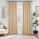 ANRODUO Back Tab Blackout Curtains for Bedroom Living Room, Rod Pocket Pinch Pleated Thermal Insulated Room Darkening Curtains 84 Inches Long 2 Panels, Beige, 42 x 84 Inch by TinyTreasures Baby Boutique