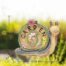 Snail Statue with Flower Gifts for Garden - LED Lights Waterproof - Lawn Decor Snail Statue Lawn Decor Snail for Patio, Balcony, Yard Ornament 7.68 Inch Tall by GreenHaven Gardens
