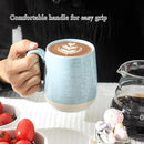 Hasense Ceramic Coffee Mugs Set of 4, 15 Oz Coffee Cup with Handle for Women and Men, Modern Large Latte Mugs for Cappuccino, Tea, Cocoa, Microwave Dishwasher Safe, Mother's Day Gifts, Light Blue by CozyNest Decor