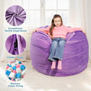 Bmag Giant Bean Bag Chair for Adults, 6FT Bean Bag Chair Convertible Bean Bag Pad, Large Chairs with Memory Foam Filler, Removable Washable Cover for Living Room Bedroom Office - Purple by TinyTreasures Baby Boutique