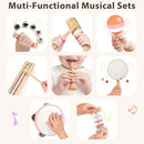 Musical Toys for 2 3 Year Old Girl Birthday Gifts, Wooden Montessori Toys for 2 Year Old, 8 in 1 Musical Instruments for Toddlers with Drum/Hand Bells/Flute/Maracas, Preschool Toys for Baby 18+ Months by TinyTreasures Baby Boutique