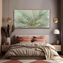 Framed Canvas Prints Gold Line Poster Abstract Wall Ar Green Pictures Wall Decor 29"x 58" Modern Artwork Large Wall Decorations for Living Room Home by CozyNest Decor