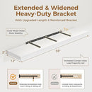 Fun Memories White Floating Shelves 55 Inch Long, 12 Inch Deep Floating Shelves for Wall, 55 x 12 Large Wall Shelf for Fireplace Mantel, 2 Inch Thick Storage Shelves for Living Room, Bedroom, 1 Pack by CozyNest Decor