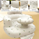 Baby Inflatable Seat for Babies 3-36 Months, Built in Air Pump, Olive Baby Support Seat Summer Toddler Chair for Sitting Up, Baby Shower Chair Floor Seater, Infant Back Support Sofa, Green by TinyTreasures Baby Boutique
