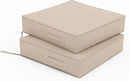Patio Chair Cushions 19 X 19 X 4 Inch Waterproof Outdoor Seat Cushions for Patio Furniture, Outdoor Sofa Couch Pads with Ties & Handle, Set of 2, Sand by GreenHaven Gardens