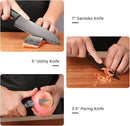 Zhang Xiao Quan Since 1628 15-Piece Kitchen Knife Block Set with Sharpening Steel Knive Set Ergonomic Handle Dishwasher Safe(Black) by CozyNest Decor