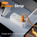 5FT Flat Extension Cord, TESSAN Surge Protector Power Strip with 4 Widely Spaced AC Outlets, 900 Joules Surge Protection, Ultra-Thin Flat Plug Desk Charging Station for Home Office Dorm Essentials by TinyTreasures Baby Boutique