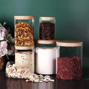 Glass Flour and Sugar Containers, Set of 3 Large Glass Flour Canister with Airtight Lids, Pantry Storage Containers for Suger, Rice, Salt (100 OZ/54 OZ/27 OZ) by CozyNest Decor