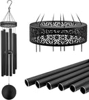 ASTARIN 48'' Wind Chimes for Outside Deep Tone - Large Windchimes with 6 Heavy Tubes, Outdoor Memorial Chimes Outdoor for Garden Hanging Décor,Sympathy Gifts，Black by CozyNest Decor