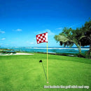 Nylon Golf Putting Green Flags - Solid & Checkered, Indoor/Outdoor, 8.7"x6" (White-Red) by GreenHaven Gardens