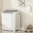 Greenvelly Portable Washing Machine, 16 Lbs Compact Mini Washer and Dryer Combo, Semi-automatic Twin Tub Washer with Drain Pump for Dorms, Apartments, RVs (Grey) by CozyNest Decor