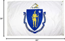 FlagSource Massachusetts Nylon State Flag, Made in the USA, 3x5' by GreenHaven Gardens