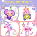 Musical Car Seat Toy for Babies 0-12 Months Girl, 5-in-1 Sensory Activity Hanging Toy Stroller Toy with Soothing Music, Rattle, Mirror for Newborn Infants Essential Gifts, Unicorn by TinyTreasures Baby Boutique