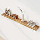 Axeman 72 inch Extra Long Floating Shelves for Wall - 8'' D Live Edge Rustic Solid Elm Wood Floating Shelves Wall Mounted, Wall Shelves with Invisible Bracket for Living Room Bedroom Kitchen, Natural by CozyNest Decor