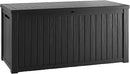 200 Gallon Lockable Resin Deck Box, Waterproof & UV-Resistant Outdoor Storage Box for Outdoor Cushion Storage, Garden Tools & Pool Accessories Storage, Black by CozyNest Decor