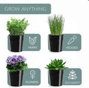 Barnyard Designs Indoor Herb Garden Planter Set with Tray, Metal Windowsill Plant Pots with Drainage for Outdoor or Indoor Plants, Set/3 (Black) by GreenHaven Gardens