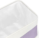Kntiwiwo Foldable Storage Bins 15" x 10" x 9.5" Fabric Storage Basket Cube with Handles Large Linen Closet Organizer Bins for Organizing Shelf Home, Set of 3, Purple by CozyNest Decor