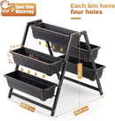 Raised Garden Planter Bed, Tiered Planter Stand with 5 Boxes (Brown), 26" Long*36.5" Wide*31" Tall, Good for Herbs, Flowers, or Vegetables in Patio Balcony Indoor Outdoor by GreenHaven Gardens