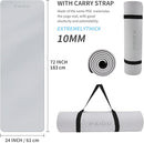 Yoga Mat Non Slip Anti-tear,extra thick-2/5 inch（10MM）High Resiliency Professional POE Yoga Mats for Women Men Kids,72"x24"inch,Workout, Yoga, Pilates and Floor Exercise, with Carrier Strap by TinyTreasures Baby Boutique