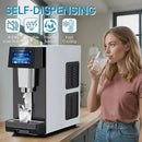 Commercial Nugget Ice Maker Machine, 100Lbs/24H Pellet Chewable Ice, 3-IN-1 Nugget Ice Maker with Ice & Water Dispenser, Self-Cleaning Countertop Stainless Steel Ice Machine for Business, Office,Party by CozyNest Decor