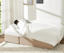 VanAcc Sleeper Sofa, Sofa Bed- 2 in 1 Pull Out Couch Bed with Storage Chaise for Living Room, Comfy Sleeper Couch, Beige Chenille by CozyNest Decor