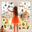10 Sheets Halloween Window Clings Halloween Window Stickers Decorations Double-Sided Removable Castle Pumpkin Bat Glass Window Decals, Happy Halloween Window Clings for Kids Party Decorations by CozyNest Decor