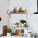 HARDURA Stainless Steel Shelf 18" x 36", 340lb Commercial Shelves Wall Mount Metal Shelving with Backsplash and Brackets for Kitchen, Restaurant, Laundry Room and Home by CozyNest Decor
