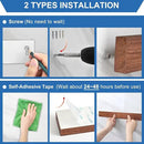 Magnetic Knife Holder for Wall, Magnetic Knife Strip No Drilling 16 Inch, Walnut Wood Magnet knife holder strip with 2 Hooks, Powerful Magnet Knife rack for Kitchen Utensils, Knives and Tools