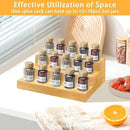 Spice Rack Organizer for Cabinet - Bamboo Spice Shelf, 3 Tier Seasoning Organizer for Countertop, Kitchen, Pantry 2 Pack by CozyNest Decor