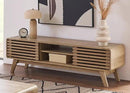 mopio Ensley TV Stand, Mid Century Modern for 55/60/65 inch TV, Farmhouse TV Stand, Entertainment Center with Storage, TV and Media Consol for Living Room (Oak, 59") by CozyNest Decor