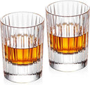 KAMMAK Crystal Whiskey Glasses Set of 2, Handcrafted 3.38oz Liquor Glasses, Luxury Old Fashioned Glasses Stemless, Hand Blown Scotch Cup for Women, Men Barware Gift for Cocktail, Bourbon by CozyNest Decor