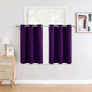 ChrisDowa Small Window Curtains for Kitchen and Bedroom - Grommet Short Thermal Insulated Room Darkening Curtains (2 Panels, Royal Purple, 42 x 36 Inch) by CozyNest Decor
