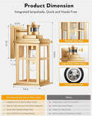 Gold Motion Sensor Outdoor Lights, Waterproof Exterior Lighting Fixtures, Aluminum Modern Outdoor Wall Lights Exterior, Transparent Glass Outdoor Porch Lights for House, Garden, Yard, E26 Base by GreenHaven Gardens
