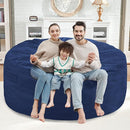 5FT Bean Bag Chair, Large Bean Bag Chairs with Memory Foam Filled, Fluffy Beanbag Sofa with Dutch Velvet Cover, Round BeanBag Chairs for Living Room, Playroom - Blue by TinyTreasures Baby Boutique