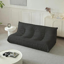 Luxury Sofa Couch Chair, Lazy Floor Seating, Fireside Bean Bag Chair, Ergonomic Tatami Sofa Lounger for Living Room, Bedroom, Office, 3 Seat, Black by CozyNest Decor