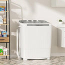 Greenvelly Portable Washing Machine, 16 Lbs Compact Mini Washer and Dryer Combo, Semi-automatic Twin Tub Washer with Drain Pump for Dorms, Apartments, RVs (Grey) by CozyNest Decor