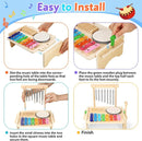 Kids Drum Set,Baby Musical Instrument for Toddler,Wooden Xylophone for Toddlers with Baby Drum Set and Wind Chime,Montessori Musical Instruments Toys for Kids,Musical Toys for Toddlers Birthday Gift by TinyTreasures Baby Boutique